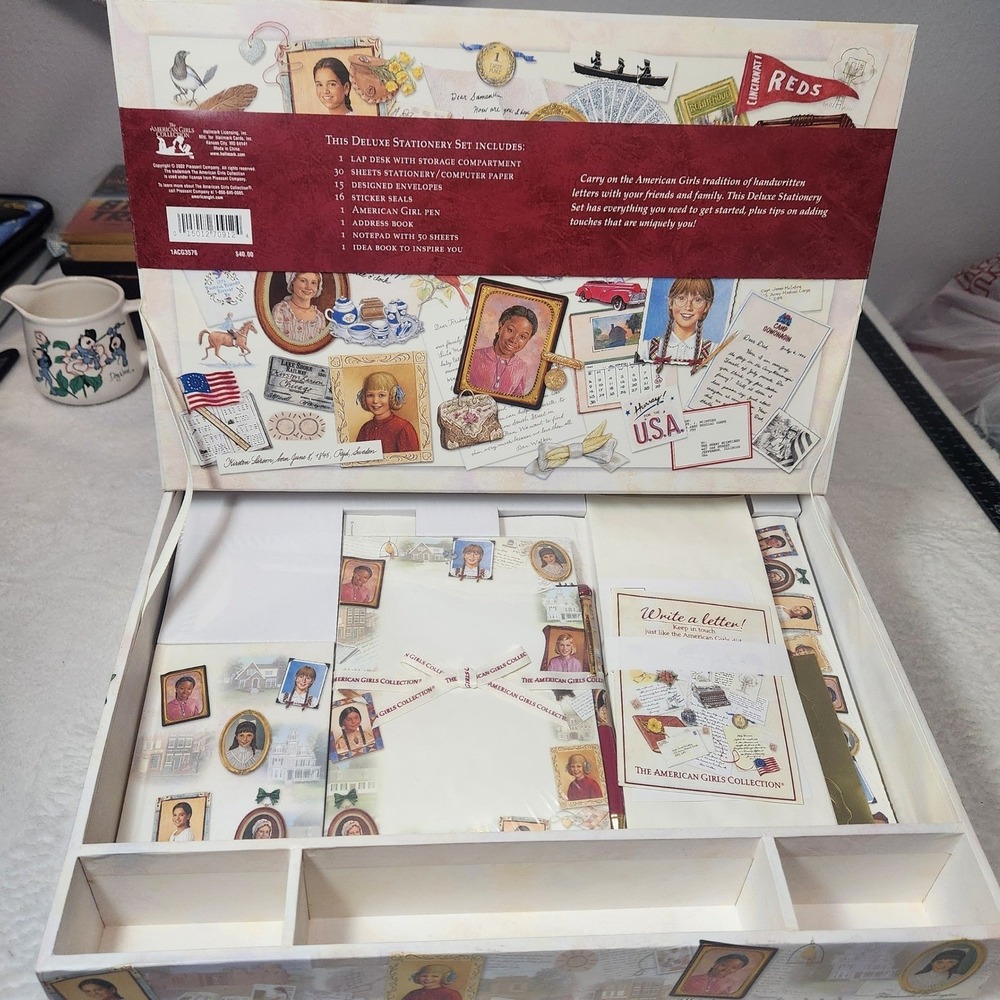 American Girl Hallmark Deluxe Stationery Set Lap Desk 2002 Pleasant NEW Sealed
